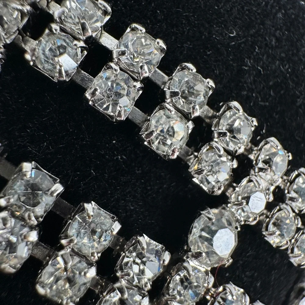 Vintage Rhinestone Bracelet Pristine 7